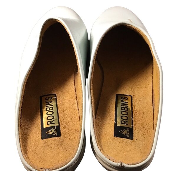 Roobin Leather Shoes 42 Round Toe Mint Green Embroidery Moroccan Slippers Loafer - Picture 8 of 8